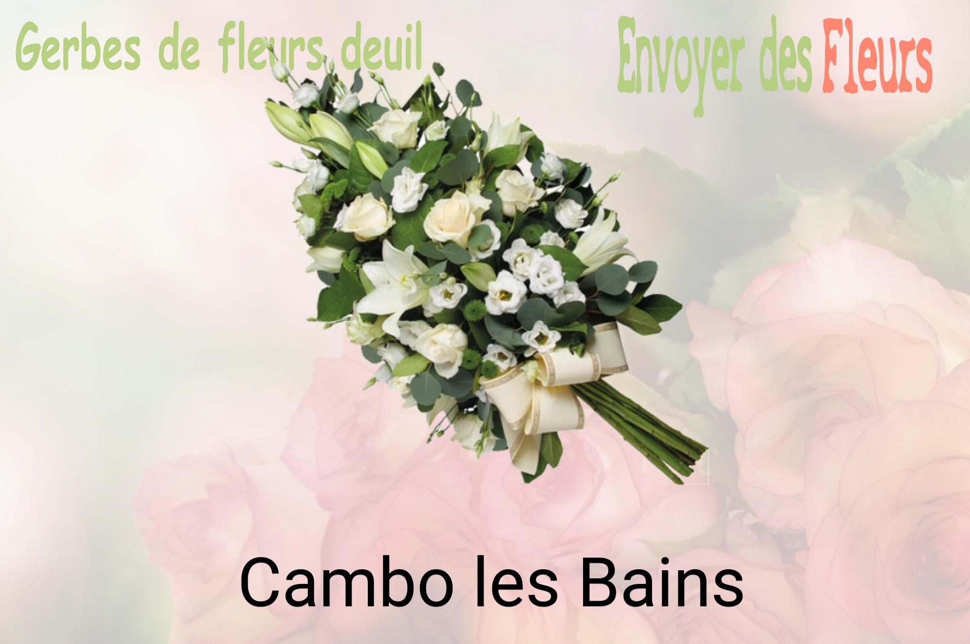 Gerbe de fleurs de deuil livrée à Cambo-les-Bains
